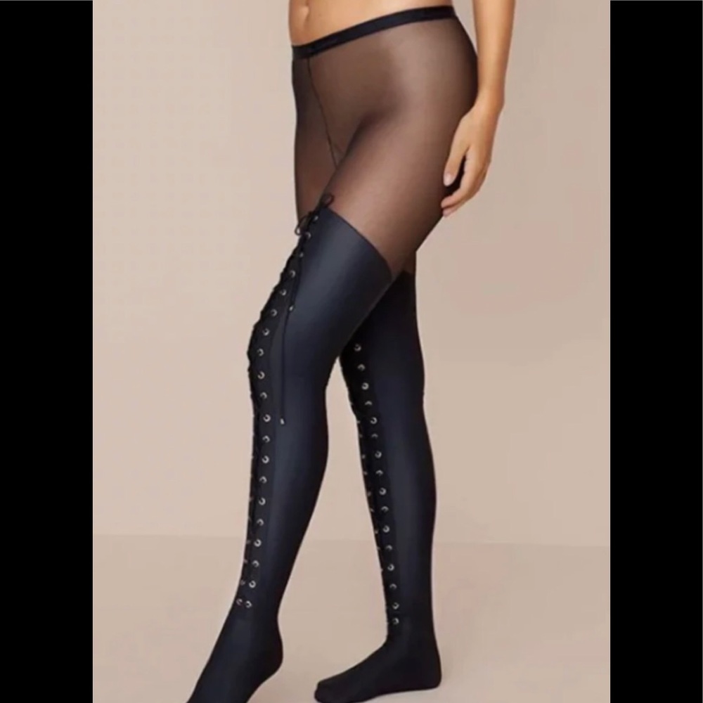 NWT NEVER WORN Agent Provocateur Cephora Specialty Fashion Tights Black- AP1/UK6